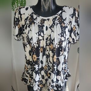 Russell Kemp Crinkled Fabric Short Sleeve Top